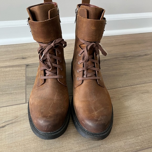 Clark's Orinoco 2 Lace Zip Boots, Snuff Leather, Sz 10 - Picture 6 of 7